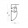 Профиль Flexy STANDART 03 (ПФ-0041) двухуровневый, без подсветки (2м) Профиль Flexy STANDART 03 (ПФ-0041) двухуровневый, без подсветки (2м)